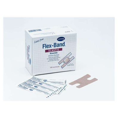 Bandage Fabric Flex-Band Knuckle 1.5x3" Flexible Flesh LF 100/Bx, 24 BX/CA - Surgical Supplies NY
